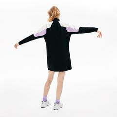 Wo  LIVE Colorblock Cotton Zip Sweatshirt Dress | Lacoste Womens