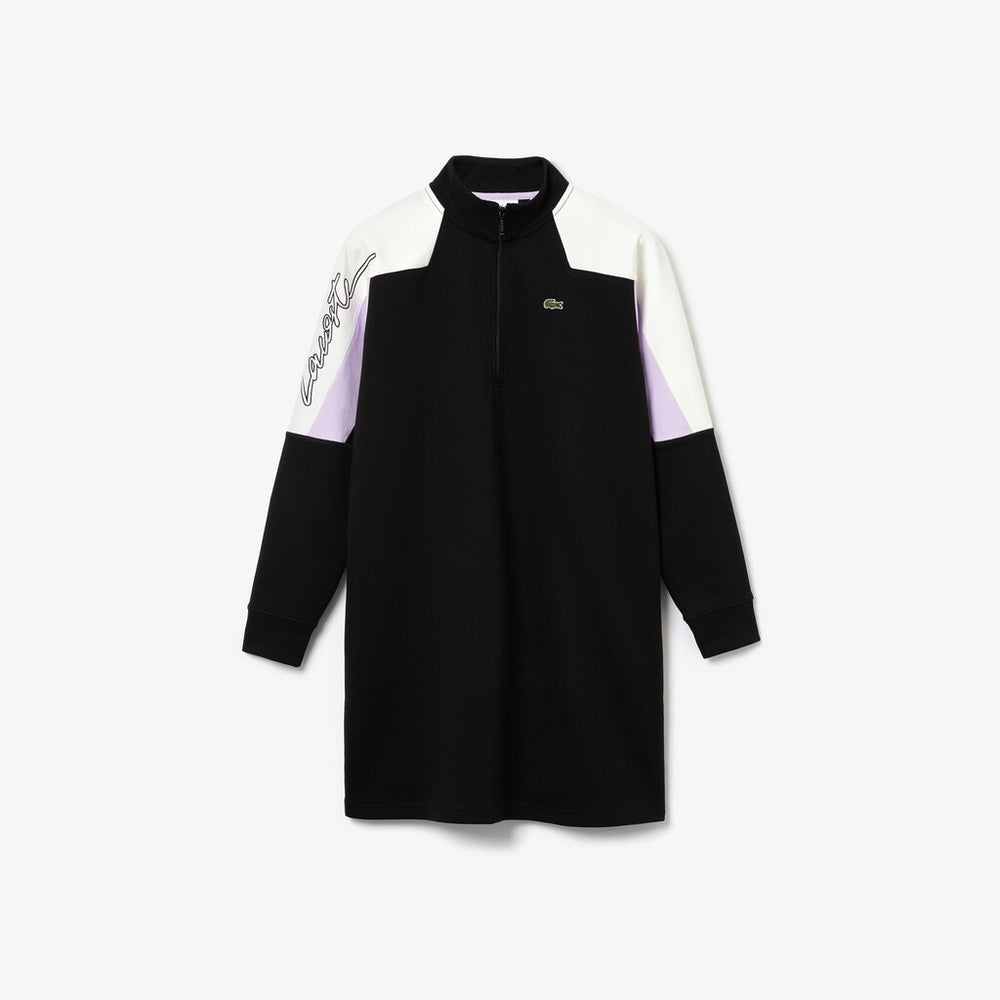 Wo  LIVE Colorblock Cotton Zip Sweatshirt Dress | Lacoste Womens