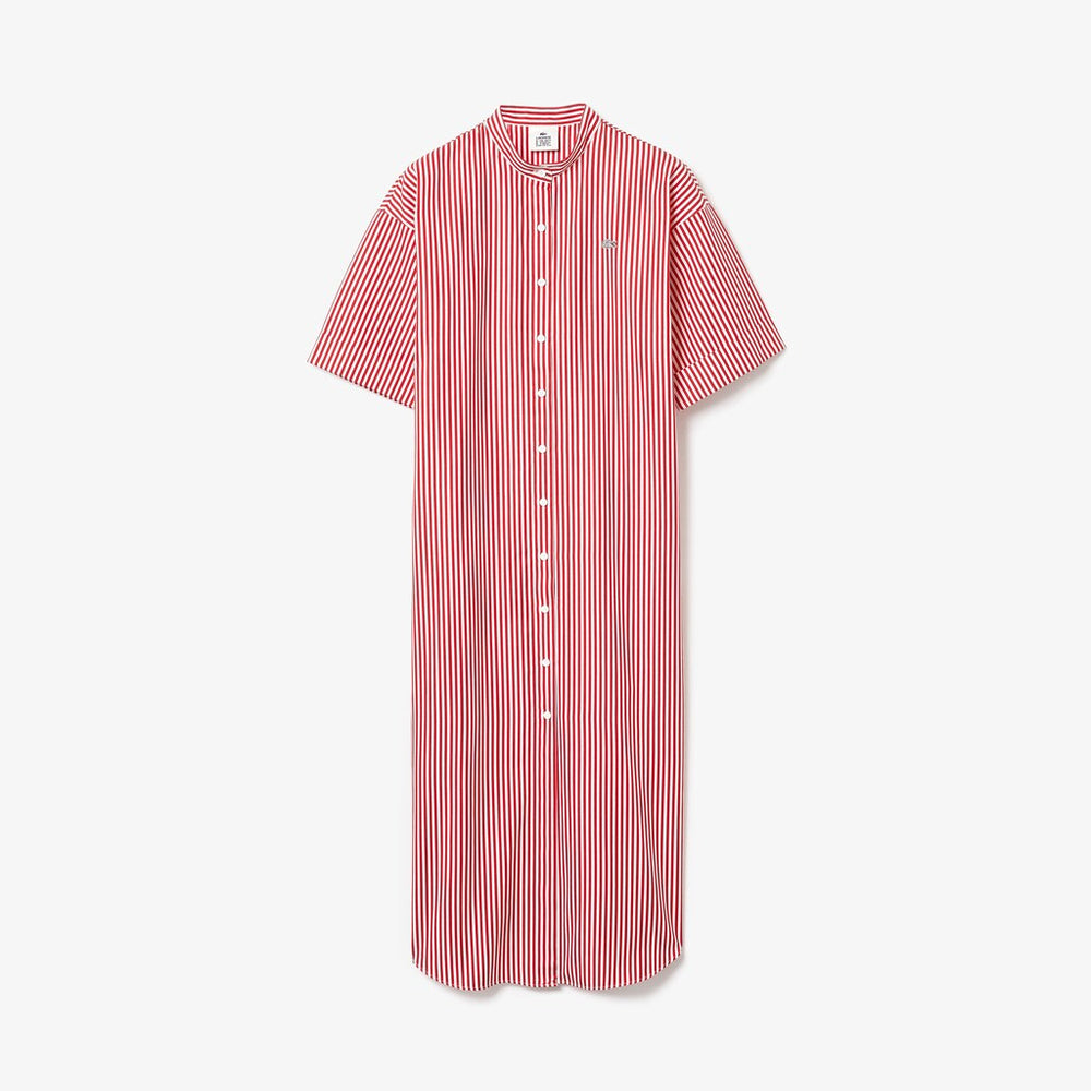 Wo  LIVE Striped Cotton Maxi Dress | Lacoste Womens