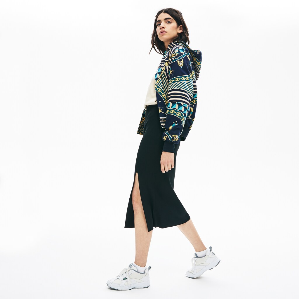 Wo  LIVE Slit-Front Knit Skirt | Lacoste Womens