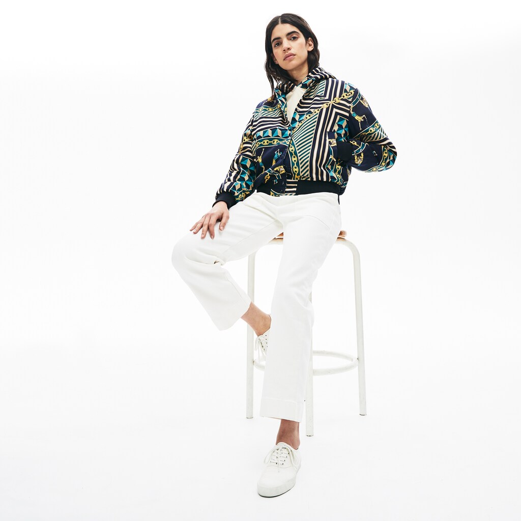 Wo  LIVE Lightweight Scarf-Print Bomber Jacket | Lacoste Womens