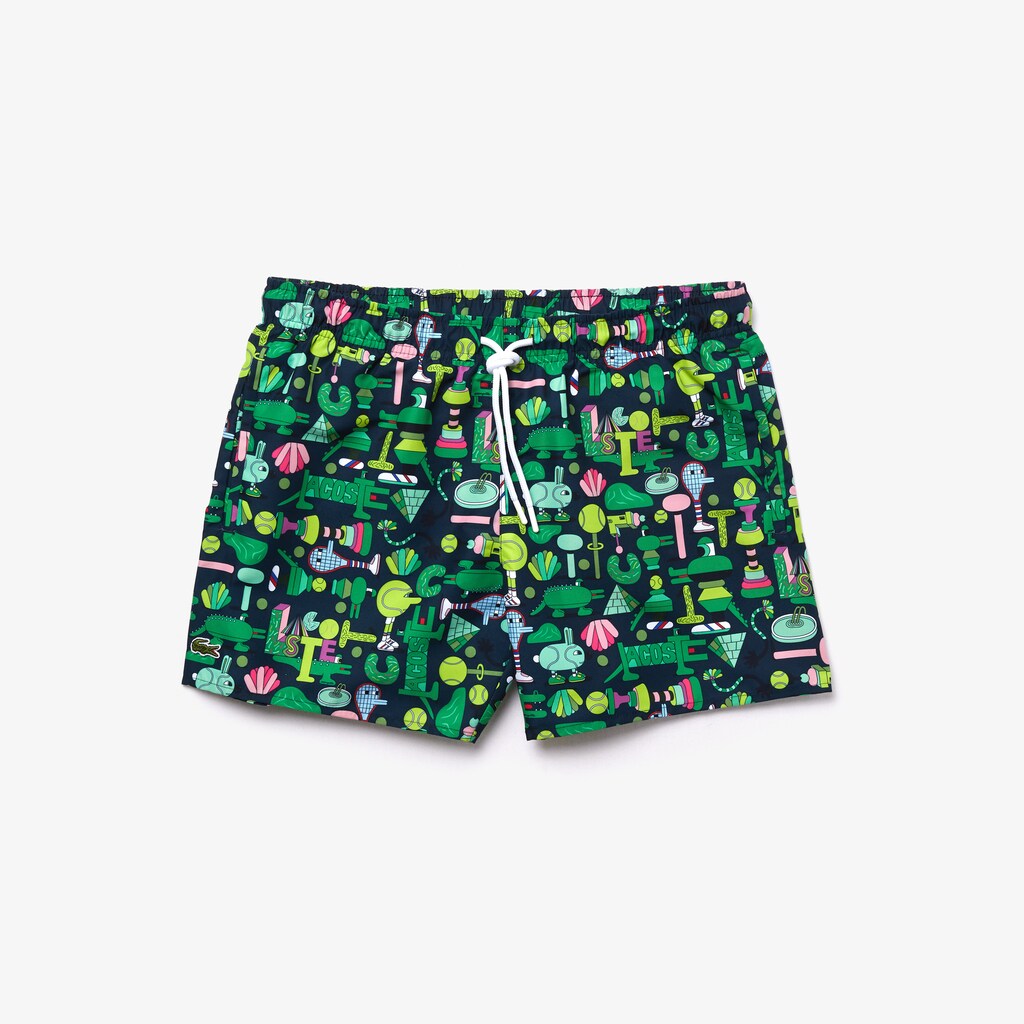 Unisex Lacoste x Jeremyville Light Print Swim Shorts | Lacoste Mens