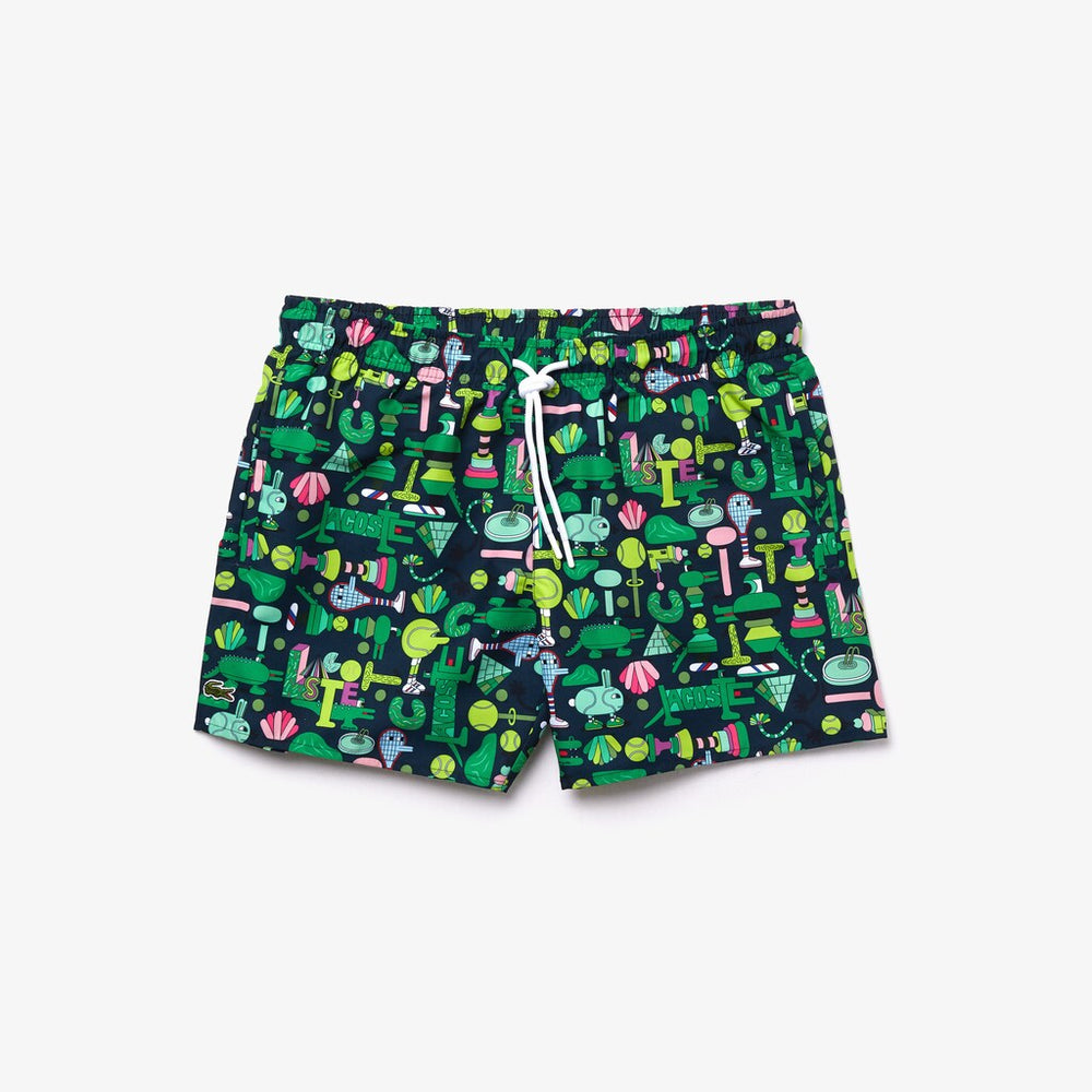 Unisex Lacoste x Jeremyville Light Print Swim Shorts | Lacoste Mens