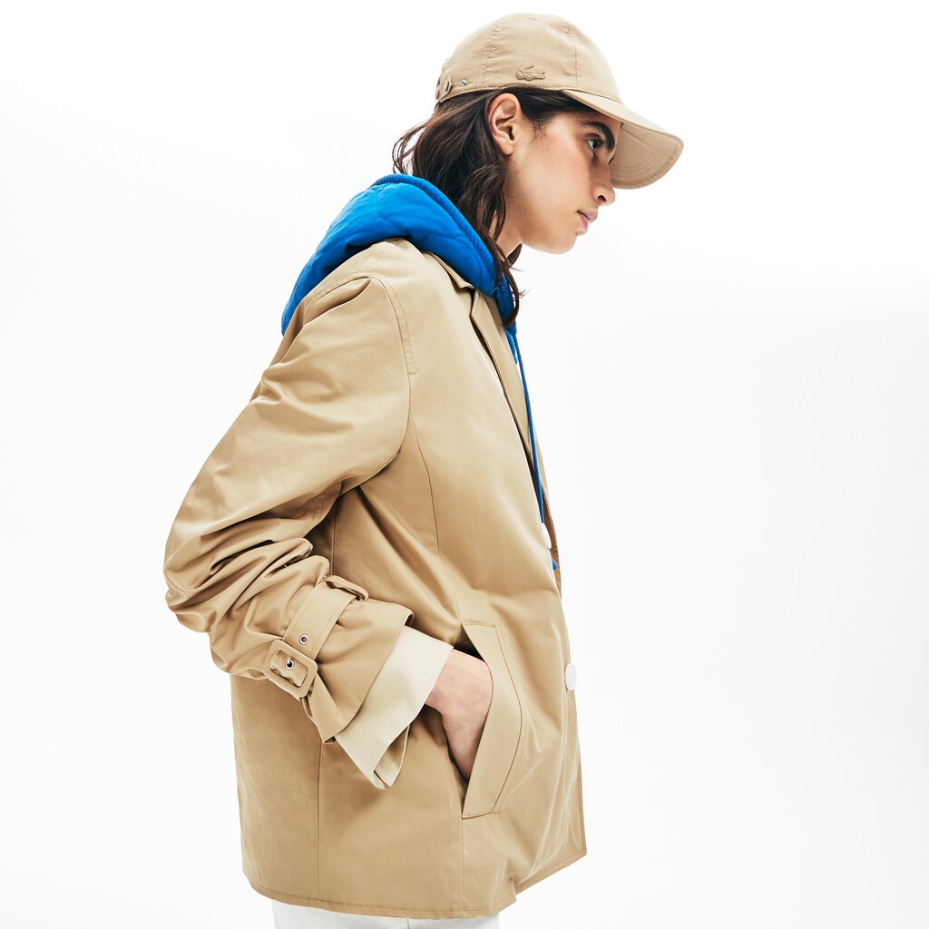 Wo  LIVE Contrast Hood 2-in-1 Trench Coat | Lacoste Womens