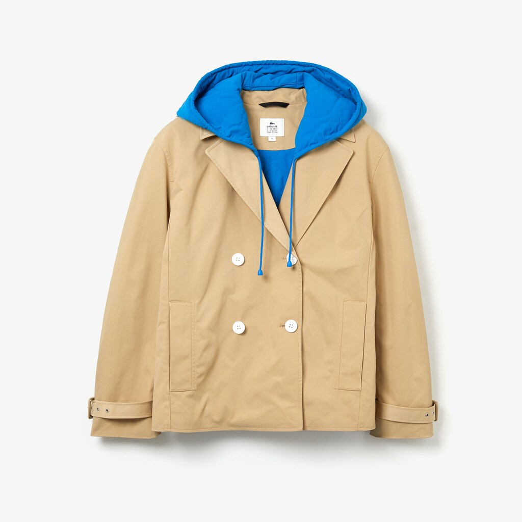 Wo  LIVE Contrast Hood 2-in-1 Trench Coat | Lacoste Womens