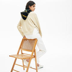 Wo  LIVE Printed-Hood Fleece Sweatshirt | Lacoste Womens