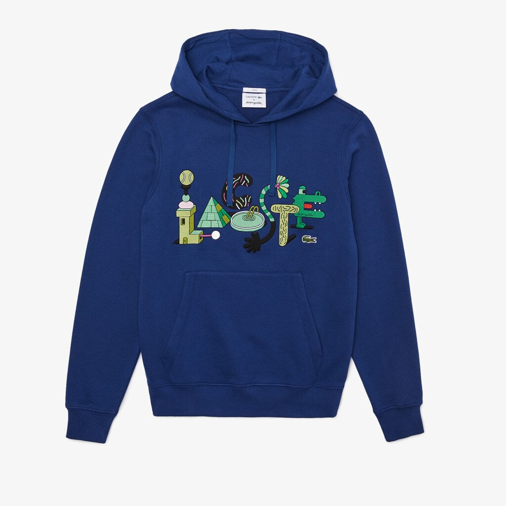 Unisex Lacoste x Jeremyville Print Hooded Sweatshirt | Lacoste Mens|Womens