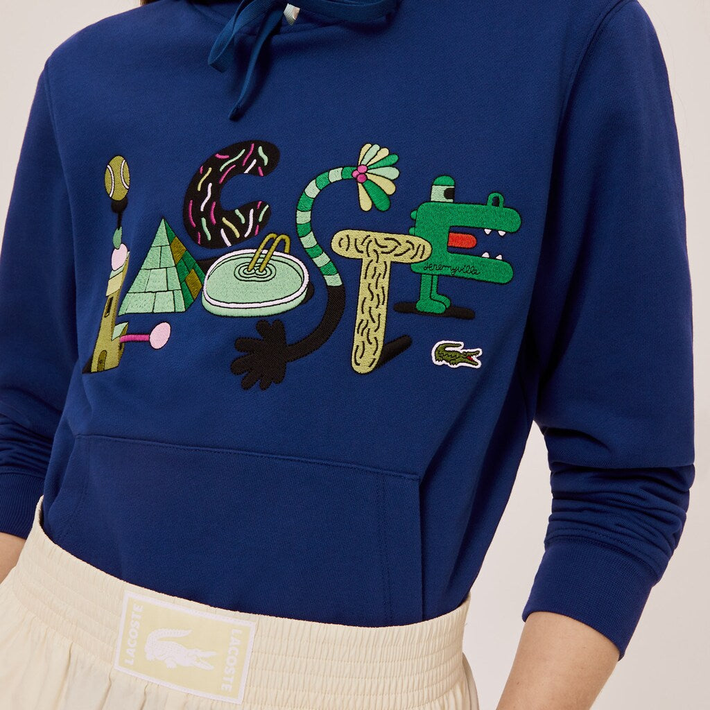 Unisex Lacoste x Jeremyville Print Hooded Sweatshirt | Lacoste Mens|Womens