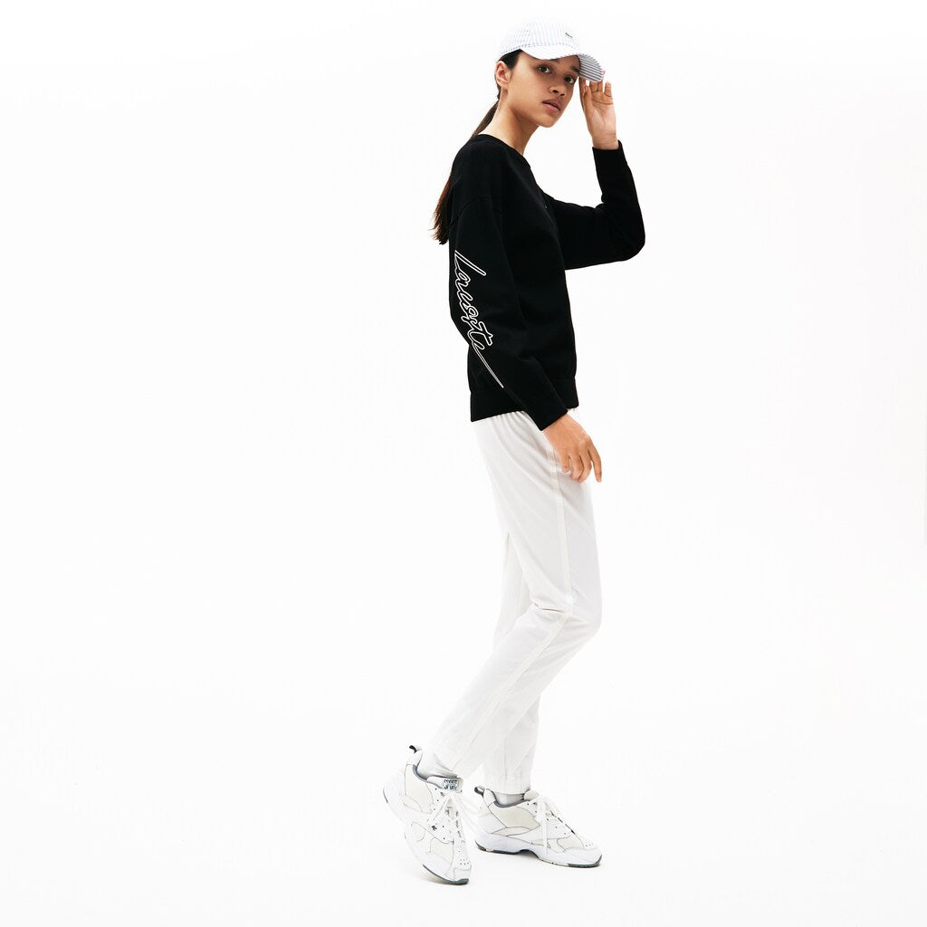 Wo  LIVE 3D Signature Cotton Crewneck Sweater | Lacoste Womens