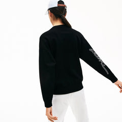 Wo  LIVE 3D Signature Cotton Crewneck Sweater | Lacoste Womens