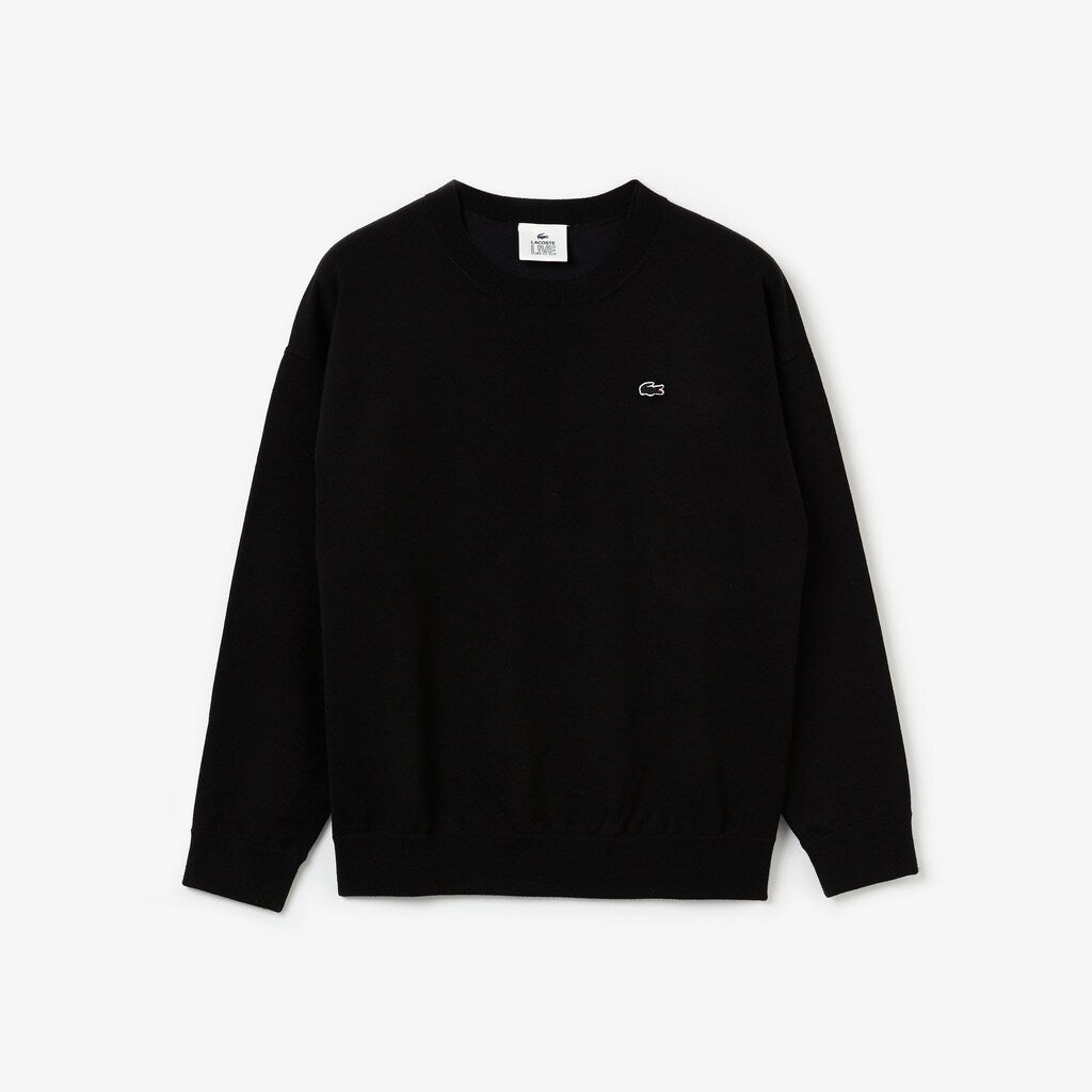 Wo  LIVE 3D Signature Cotton Crewneck Sweater | Lacoste Womens