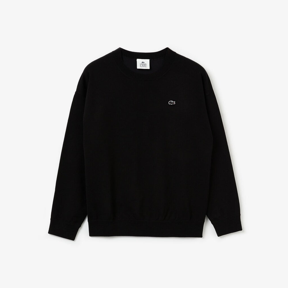 Wo  LIVE 3D Signature Cotton Crewneck Sweater | Lacoste Womens