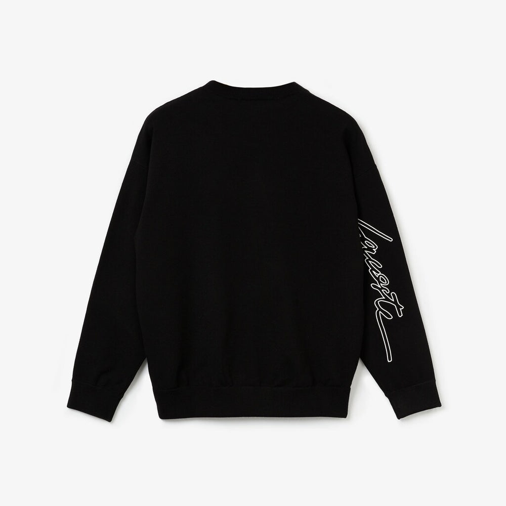 Wo  LIVE 3D Signature Cotton Crewneck Sweater | Lacoste Womens