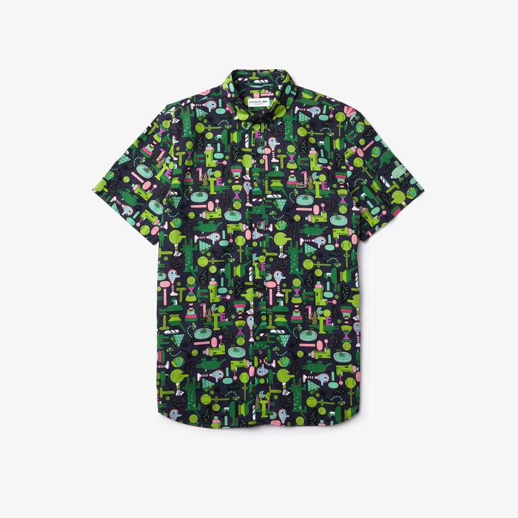 Unisex Lacoste x Jeremyville Regular Fit Cotton Shirt | Lacoste Mens|Womens