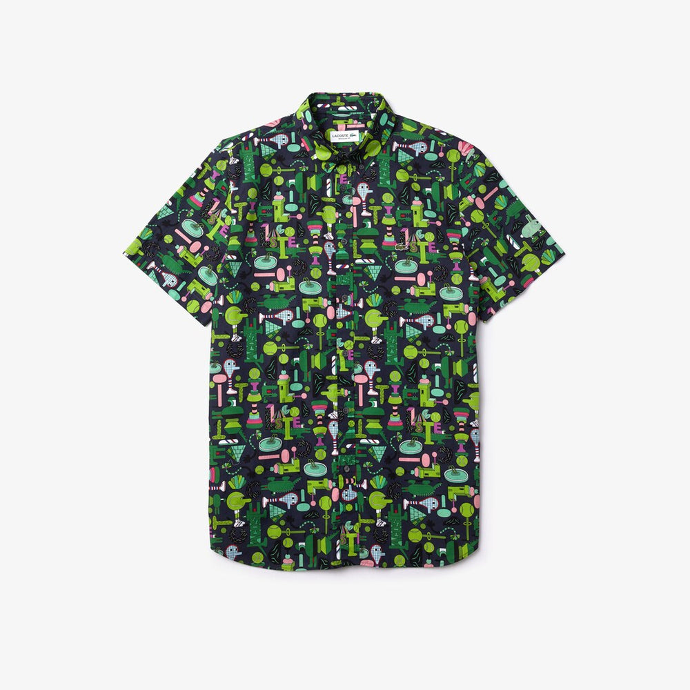 Unisex Lacoste x Jeremyville Regular Fit Cotton Shirt | Lacoste Mens|Womens