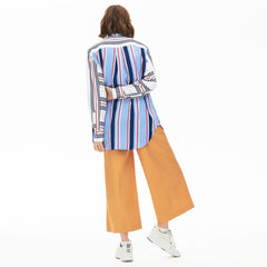 Wo  Striped Long Flowing Shirt | Lacoste Womens