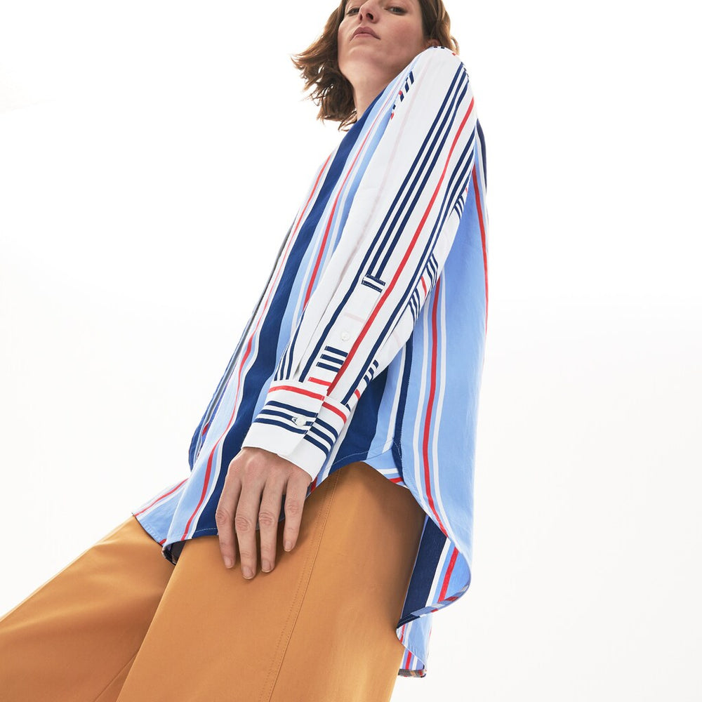 Wo  Striped Long Flowing Shirt | Lacoste Womens