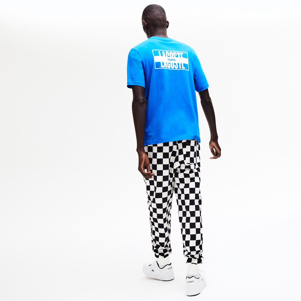 LIVE Printed-Back Cotton T-Shirt | Lacoste Mens