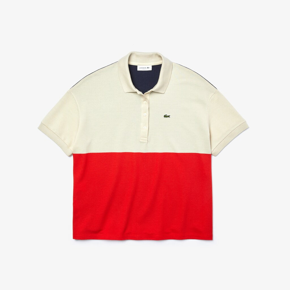 Wo  Relaxed-Fit Lightweight Color-Block Piqué Polo | Lacoste Womens