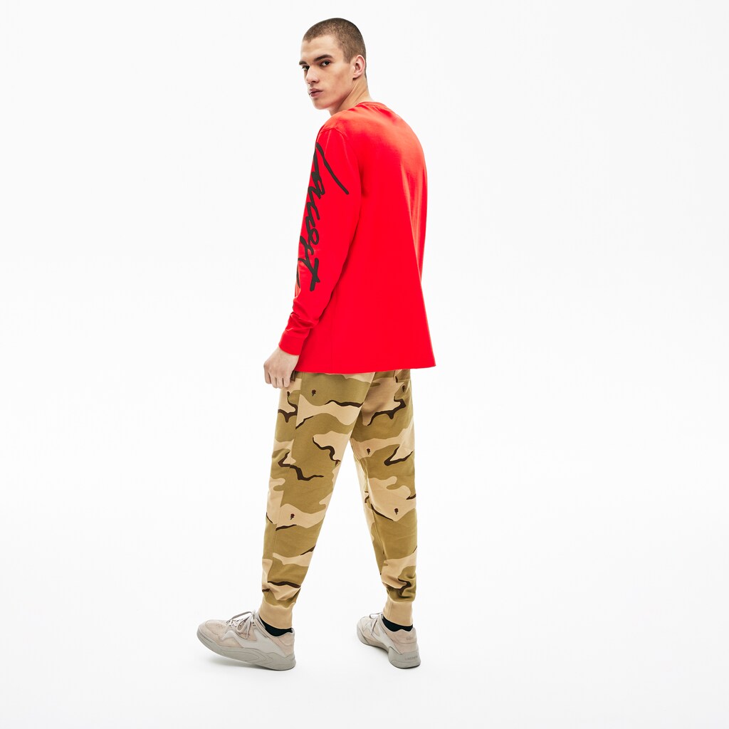 Unisex LIVE Signature Print T-shirt | Lacoste Mens