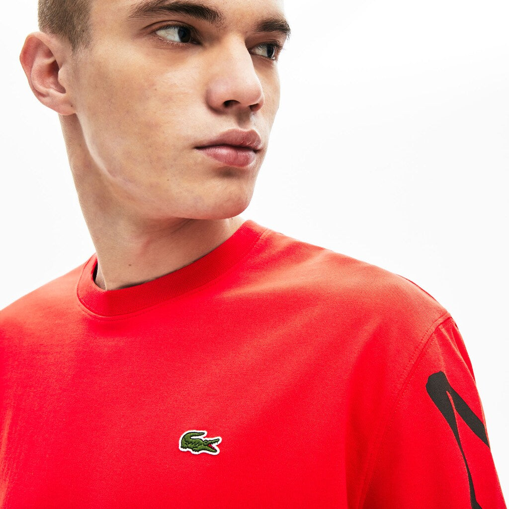 Unisex LIVE Signature Print T-shirt | Lacoste Mens