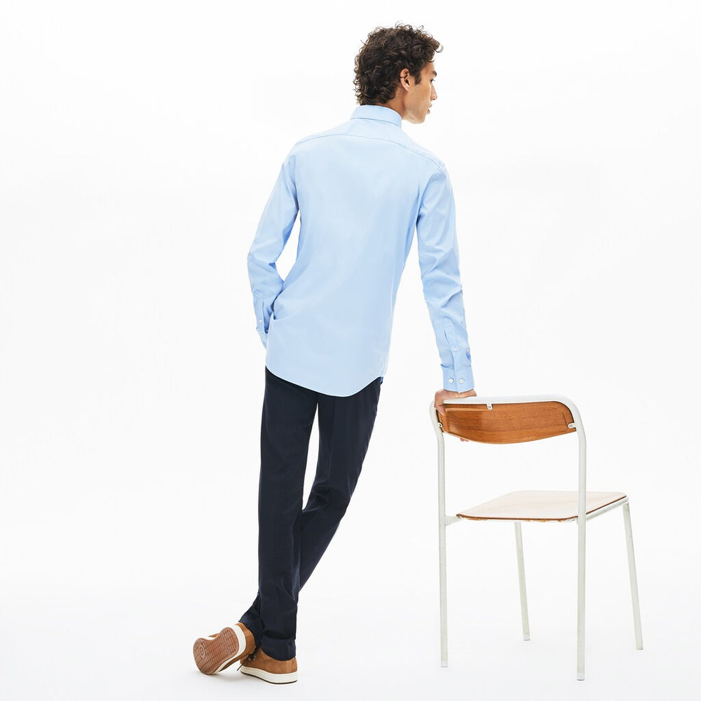 Slim-Fit Stretch Cotton Poplin Shirt | Lacoste Mens