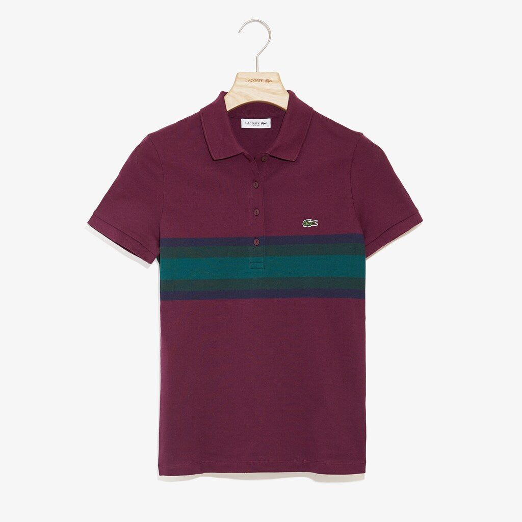 Wo  Color Block Stripe Polo | Lacoste Womens