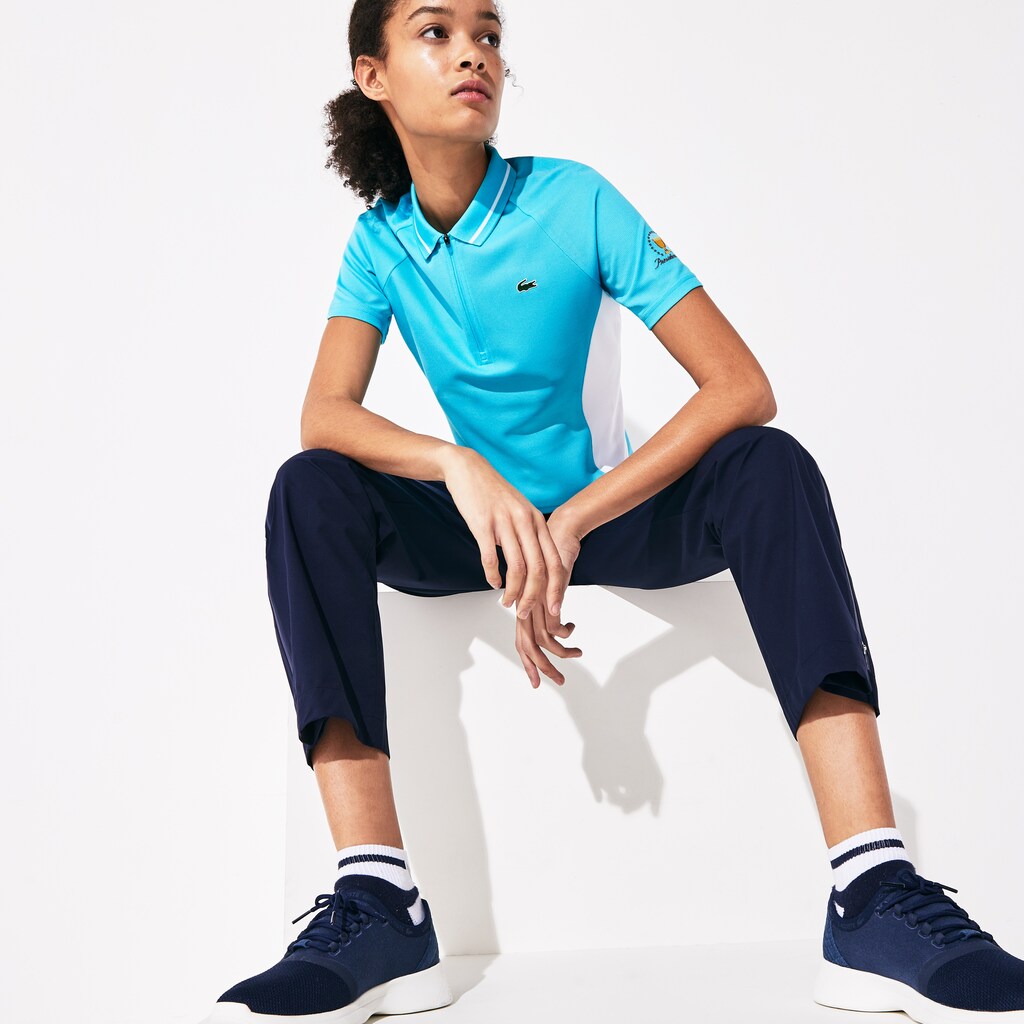 Wo  Presidents Cup Breathable Texturized Color-Blocked Golf Polo | Lacoste Womens