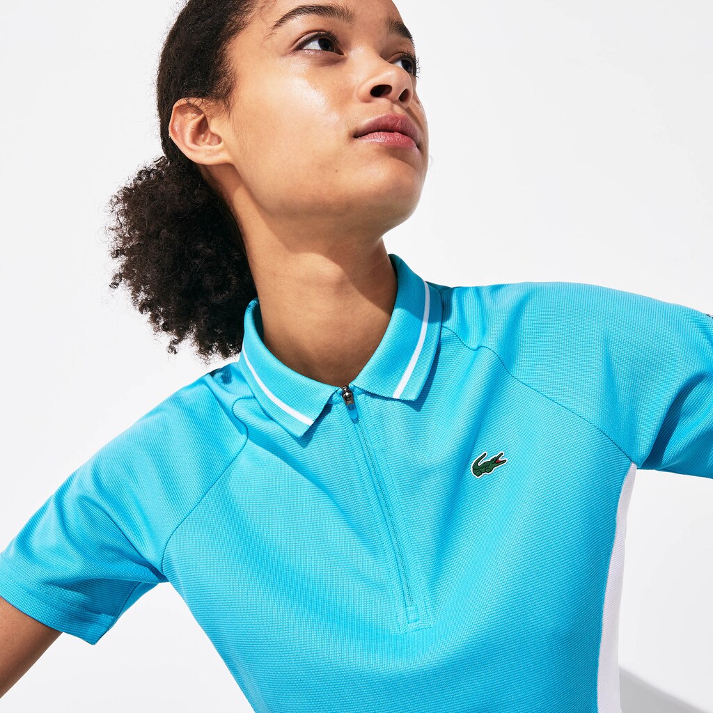 Wo  Presidents Cup Breathable Texturized Color-Blocked Golf Polo | Lacoste Womens