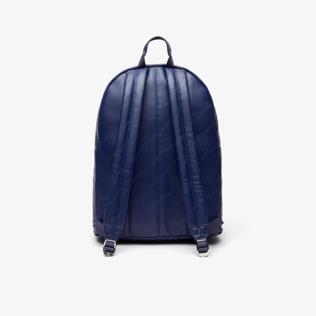 Lacoste LIVE Signature Print Zippered Backpack | Lacoste Mens