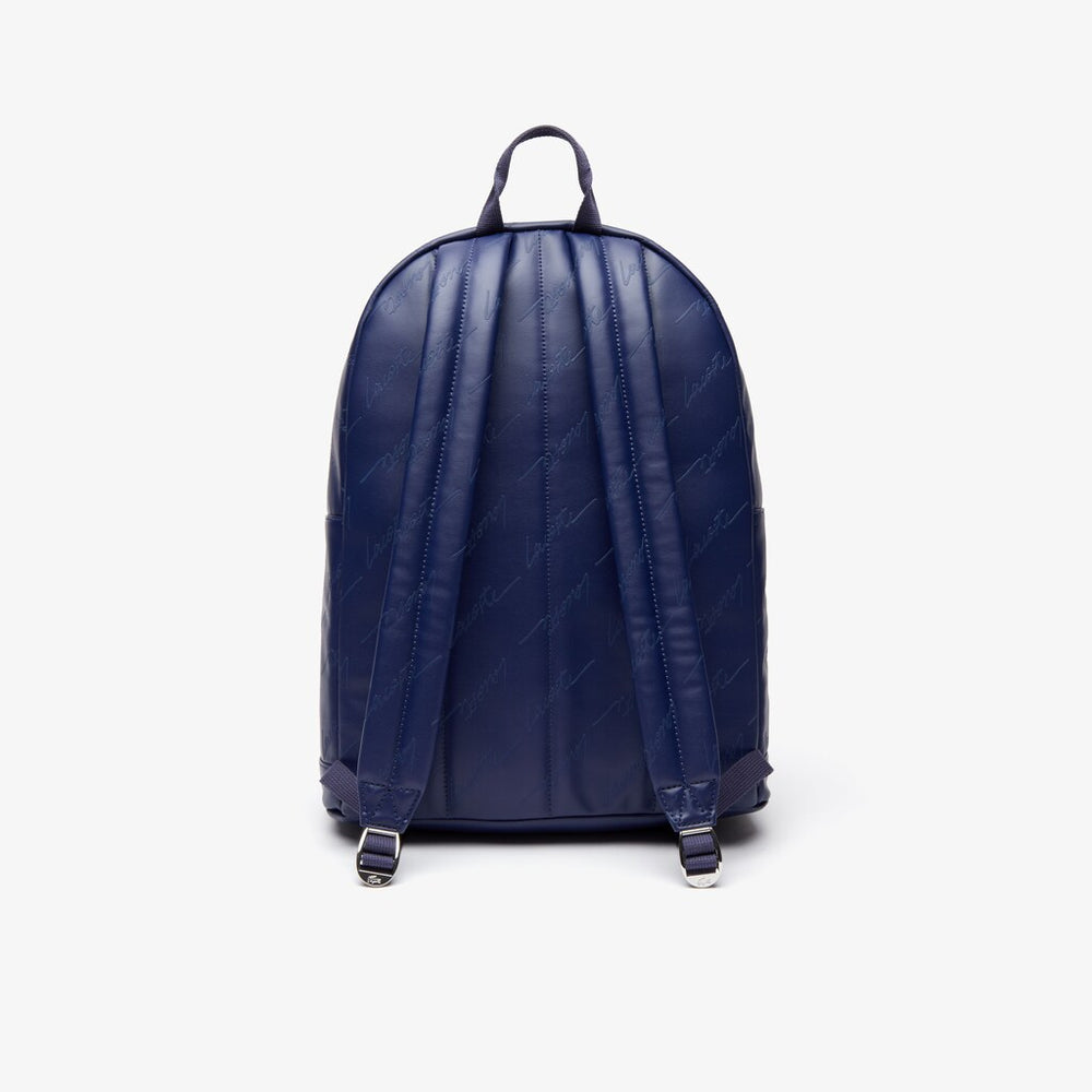 Lacoste LIVE Signature Print Zippered Backpack | Lacoste Mens