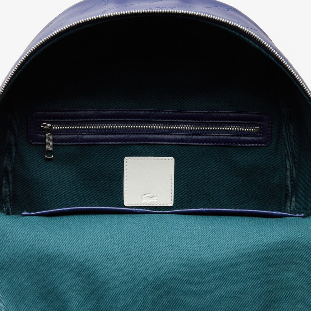 Lacoste LIVE Signature Print Zippered Backpack | Lacoste Mens