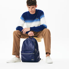 Lacoste LIVE Signature Print Zippered Backpack | Lacoste Mens