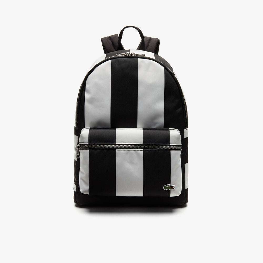Lacoste LIVE Detachable Pouch Striped Backpack | Lacoste Mens