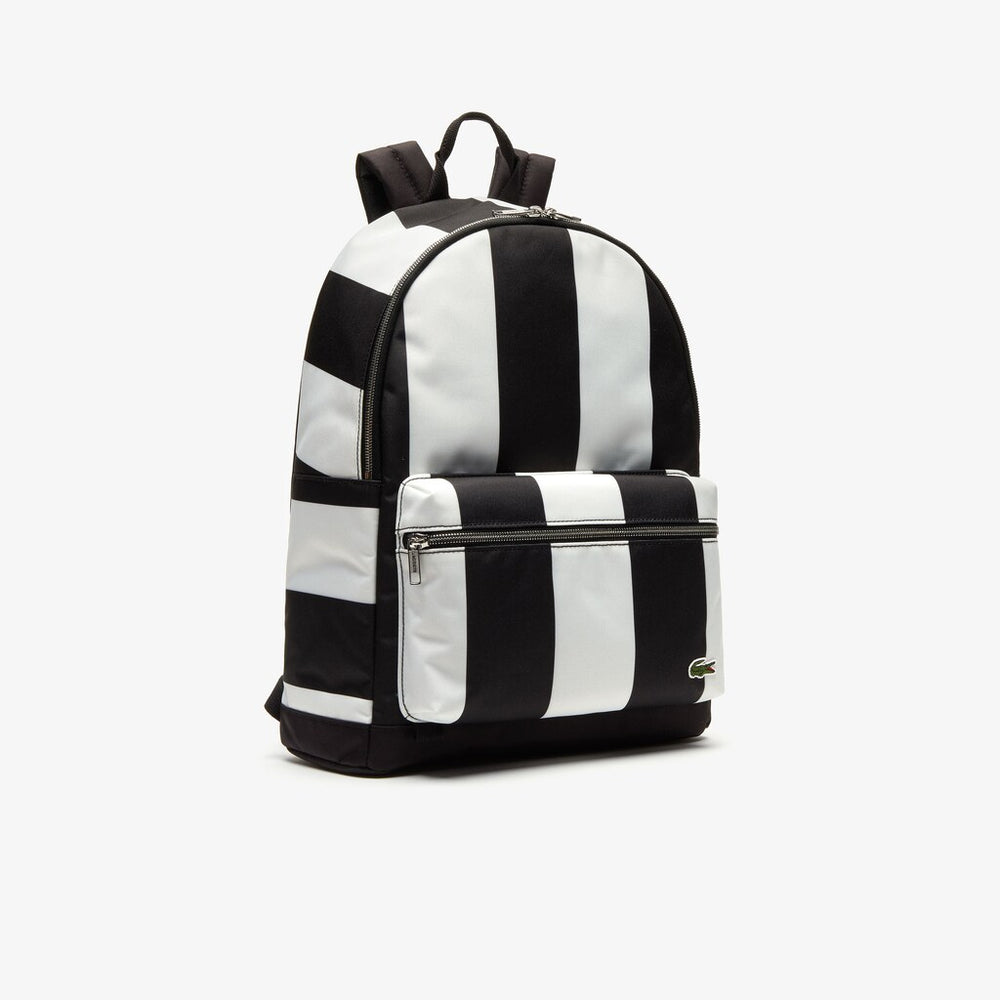 Lacoste LIVE Detachable Pouch Striped Backpack | Lacoste Mens