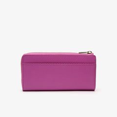 Wo  Chantaco Piqué Leather 8-Card Zip Wallet | Lacoste Womens