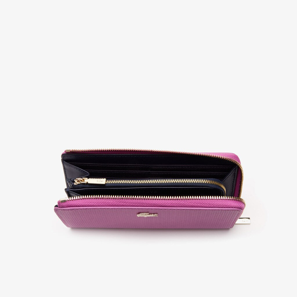 Wo  Chantaco Piqué Leather 8-Card Zip Wallet | Lacoste Womens