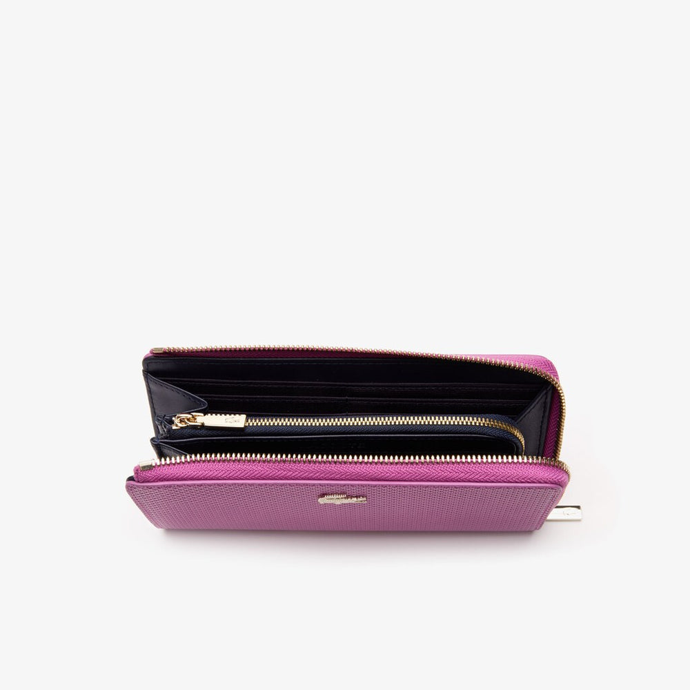 Wo  Chantaco Piqué Leather 8-Card Zip Wallet | Lacoste Womens
