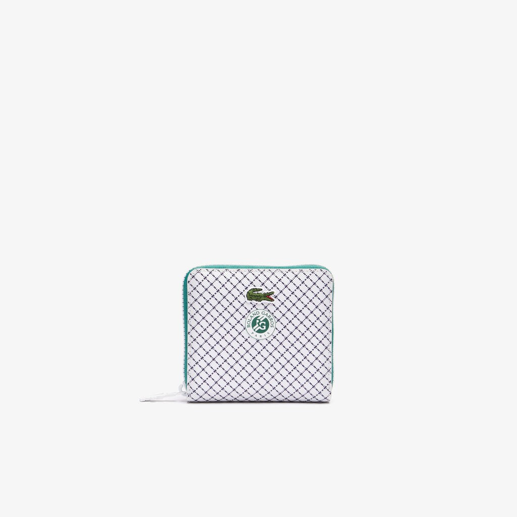 Wo  Roland Garros Panama Hat Print Small Zippered Wallet | Lacoste Womens