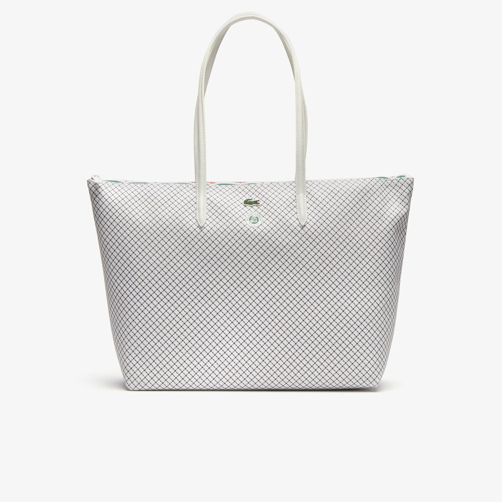 Wo  Roland Garros Panama Hat Print Zippered Tote | Lacoste Womens