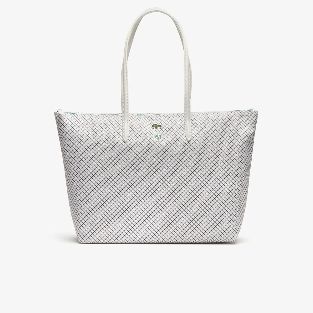 Wo  Roland Garros Panama Hat Print Zippered Tote | Lacoste Womens