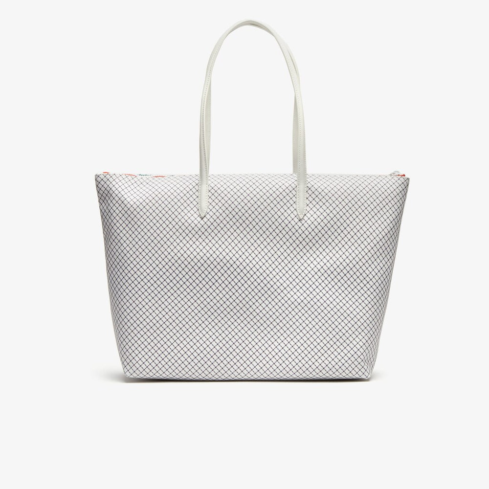Wo  Roland Garros Panama Hat Print Zippered Tote | Lacoste Womens
