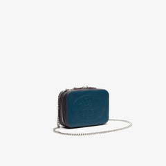 Wo  Croco Crew Tricolour Leather Zippered Shoulder Bag | Lacoste Womens