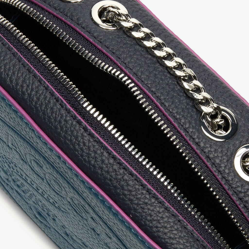 Wo  Croco Crew Tricolour Leather Zippered Shoulder Bag | Lacoste Womens