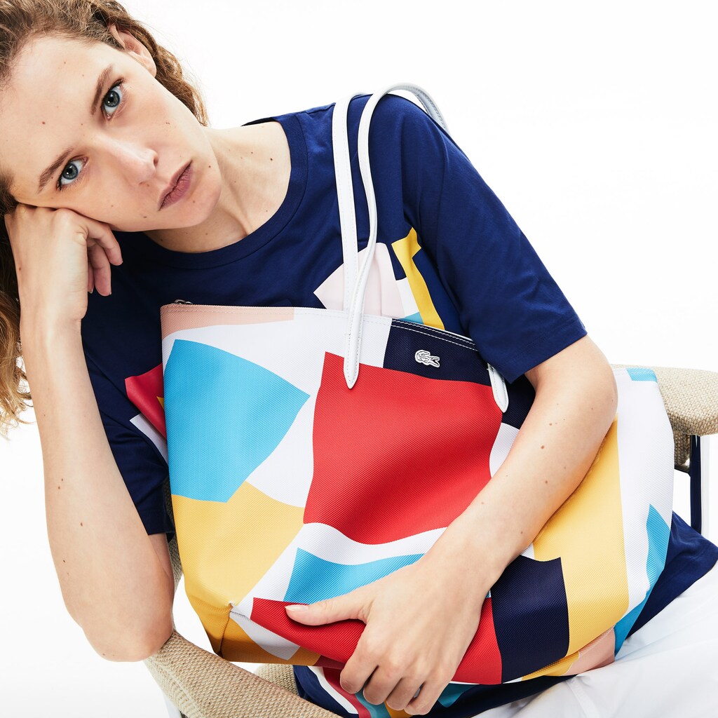 Wo  Abstract Print Shopping Bag | Lacoste Womens