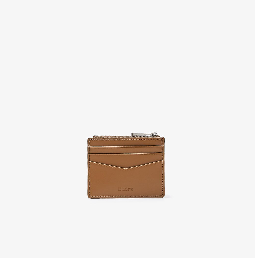Chantaco Matte Piqué Leather Zip 6 Card Holder | Lacoste Mens