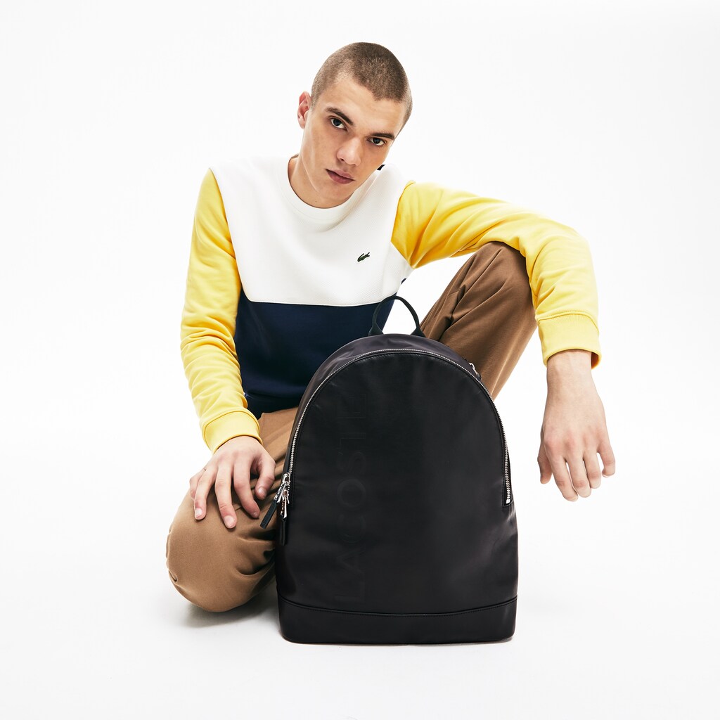 L.12.12 Signature Leather Zip Backpack | Lacoste Mens