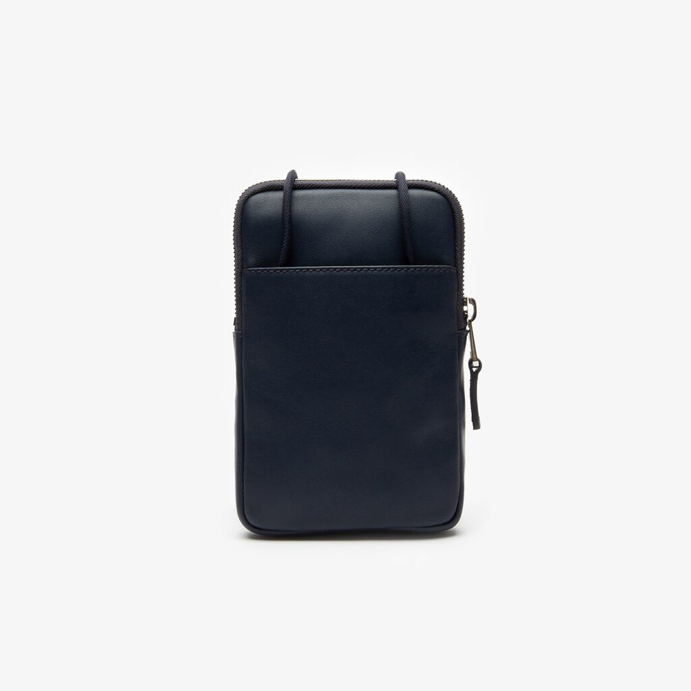 L.12.12 Neck Strap Leather Mini Flat Bag | Lacoste Mens