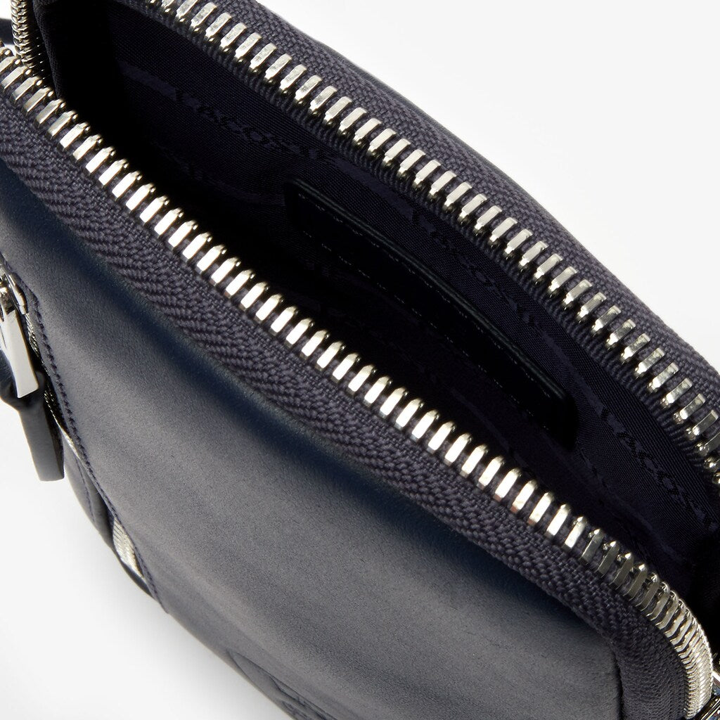 L.12.12 Neck Strap Leather Mini Flat Bag | Lacoste Mens