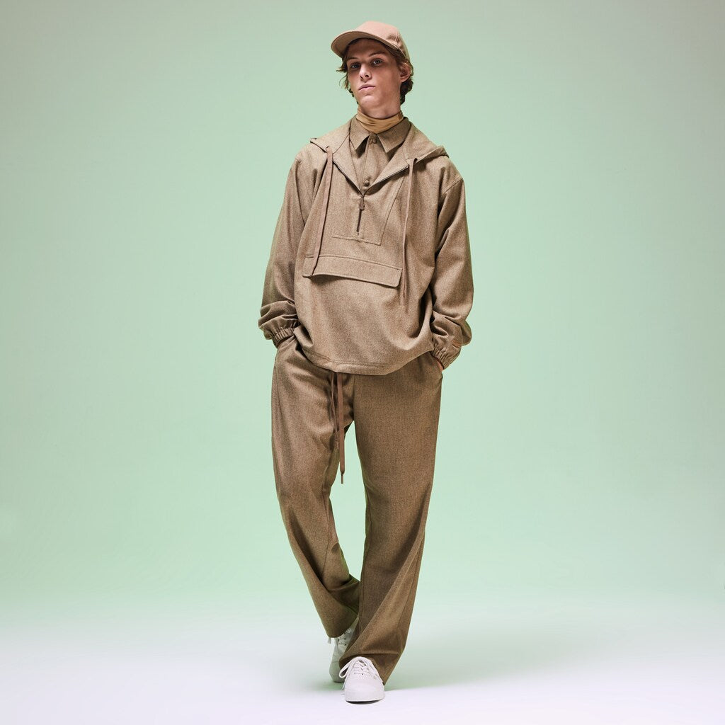 Unisex Fashion Show Hooded Solid Virgin Wool Jacket | Lacoste Mens